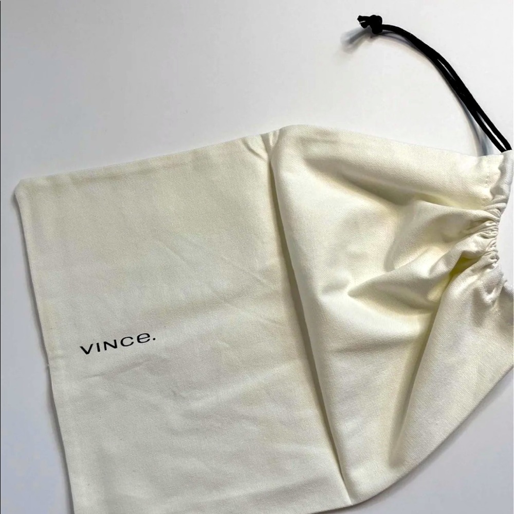Vince white cotton dust bag